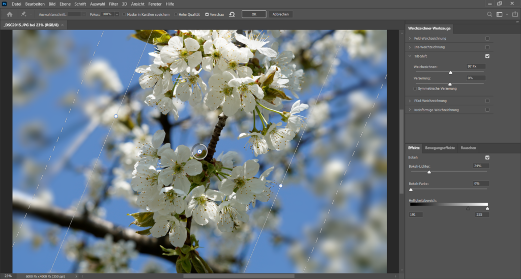 Bokeh Effekt in Photoshop erzeugen